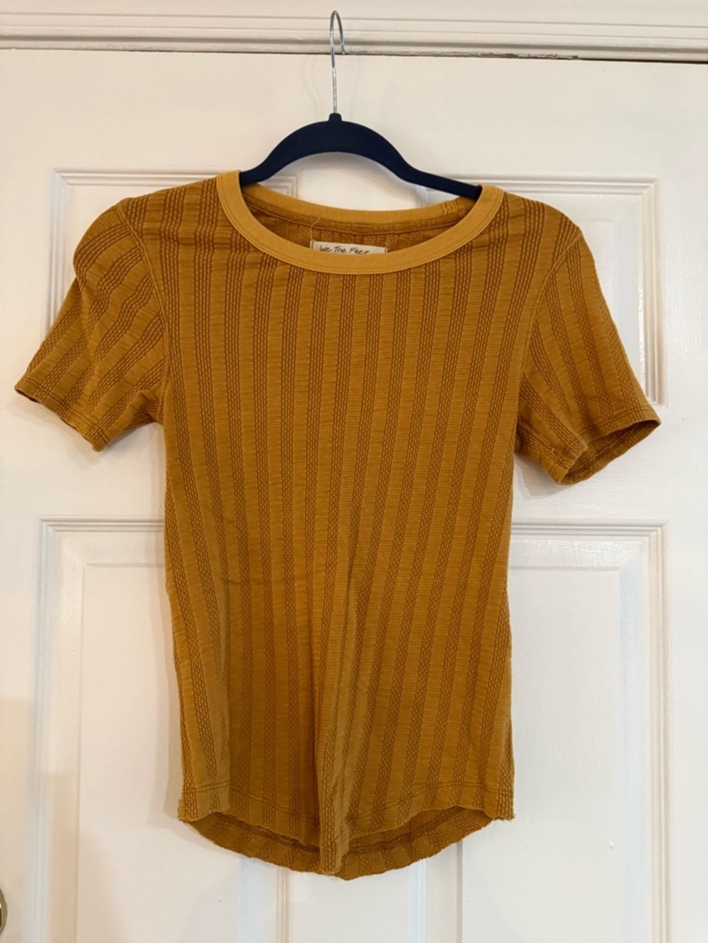 We The Free Ribbed Tee in Mustard